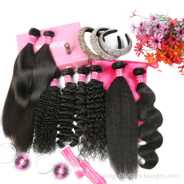 Yeswigs Cheap 10a Wholesale Unprocessed Raw Indian Virgin Cuticle Aligned Free Human Hair Sample Loose Wave Hair Extension